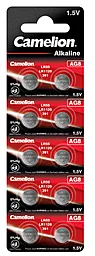 Батарейки Camelion AG8, LR55, LE1120, 391) Alkaline 10шт. - фото Батарейки Camelion AG8, LR55, LE1120, 391) Alkaline 10шт.