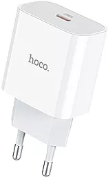 Сетевое зарядное устройство с быстрой зарядкой Hoco C76A Speed Source 18w PD USB-C fast charger white