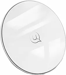 Бездротовий (індукційний) зарядний пристрій швидкої QI зарядки Usams Glass Wireless Charger White (US-CD55)