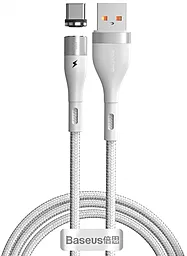 Кабель USB Baseus Zinc Magnetic 3A USB Type-C Cable White (CATXC-M02)