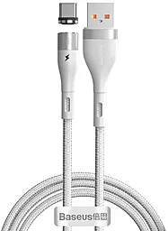 Кабель Baseus Zinc Magnetic USB-A - Type-C 15w 3a 1м cable White (CATXC-M02)