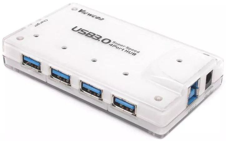 USB хаб Viewcon White 4xUSB3.0 (VE323) - фото 2