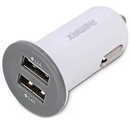 Автомобильное зарядное устройство Remax RCC201 2.1a 2xUSB-A ports car charger White (RCC201) - фото Автомобильное зарядное устройство Remax RCC201 2.1a 2xUSB-A ports car charger White (RCC201)