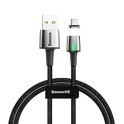 USB Кабель Baseus Zinc Magnetic 3A USB Type-C Cable Black (CATXC-A01)