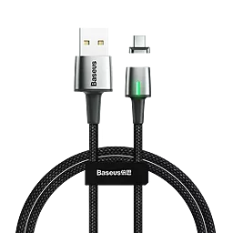 Кабель Baseus Zinc Magnetic USB-A - Type-C 15w 3a 1м cable Black (CATXC-A01) - фото Кабель Baseus Zinc Magnetic USB-A - Type-C 15w 3a 1м cable Black (CATXC-A01)