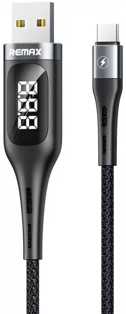 Кабель Remax RC-096a Intelligent Digital Data USB-A - Type-C 10.5w 1.2м cable Black - фото 1