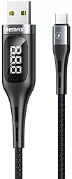 Кабель Remax RC-096a Intelligent Digital Data USB-A - Type-C 10.5w 1.2м cable Black - фото Кабель Remax RC-096a Intelligent Digital Data USB-A - Type-C 10.5w 1.2м cable Black