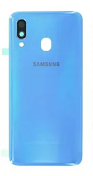 Задняя крышка корпуса Samsung Galaxy A40 2019 A405 со стеклом камеры Original Blue