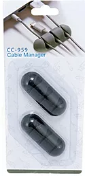 Організатор для кабелів ExtraDigital Cable Clips CC-959 Black (KBC1701) - мініатюра 4