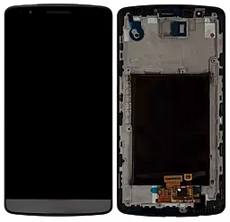Дисплей LG G3 (D850, D851, D855, D856, D858, D859, LS990, VS985) с тачскрином и рамкой, Black