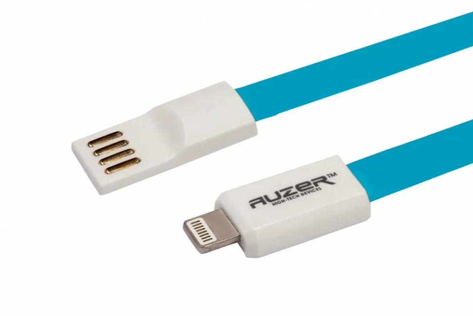 Кабель Auzer AC-L1 USB-A - Lightning 1м cable Blue - фото 3