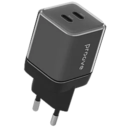 Сетевое зарядное устройство Proove Pure 67w GaN PD 2xUSB-C ports charger black (WCPU67022201) - фото Сетевое зарядное устройство Proove Pure 67w GaN PD 2xUSB-C ports charger black (WCPU67022201)