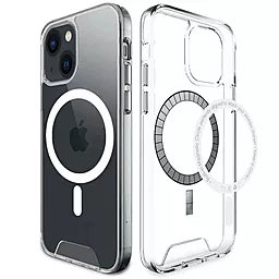 Чехол Space Case with MagSafe для Apple iPhone 15 Plus Transparent