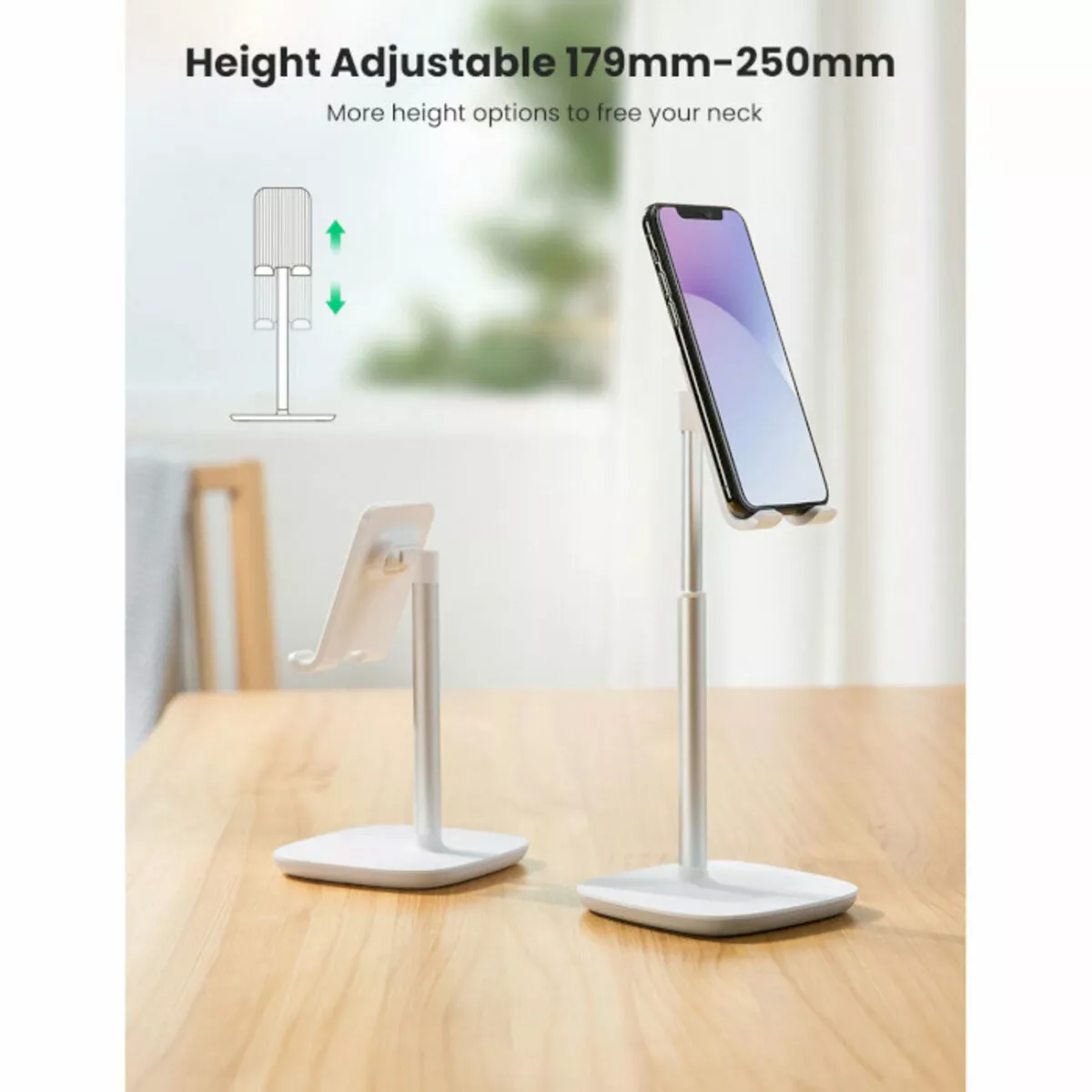 Держатель Ugreen LP280 Adjustable Desk Phone Holder White (UGR-80358) - фото 2