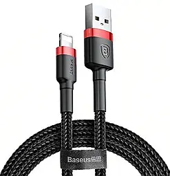 Кабель Baseus Kevlar USB-A - Lightning 7.5w 1.5a 2м cable Black/Red (CALKLF-C19) - фото Кабель Baseus Kevlar USB-A - Lightning 7.5w 1.5a 2м cable Black/Red (CALKLF-C19)