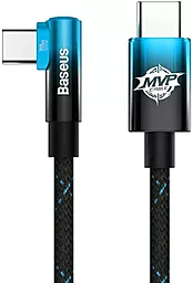 USB PD Кабель Baseus MVP 2 Elbow-shaped 20V 5A 2M USB Type-C - Type-C Cable Black/Blue (CAVP000721)