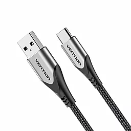 Кабель USB Vention Cotton Braided 15w 3a 2m USB Type-C cable gray (CODHH) - миниатюра 2