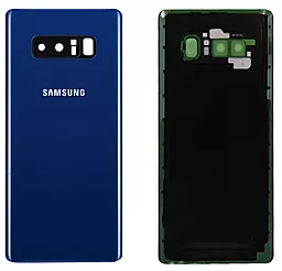 Задняя крышка корпуса Samsung Galaxy Note 8 со стеклом камеры, Original Deep Sea Blue - фото Задняя крышка корпуса Samsung Galaxy Note 8 со стеклом камеры, Original Deep Sea Blue