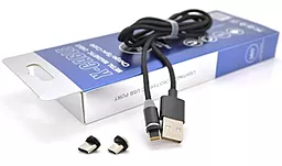 Кабель USB PiPo Magnetic 3-in-1 USB Type-C/Lightning/micro USB Cable Black