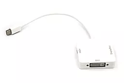 Видео переходник (адаптер) PowerPlant mini DisplayPort (Thunderbolt) - DisplayPort/HDMI/DVI 0.2m (CA911097)