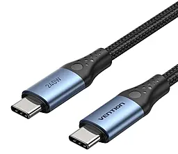 Кабель Vention USB Type-C - Type-C 240w 5a 1.5м PD cable Black (TREBG) - фото Кабель Vention USB Type-C - Type-C 240w 5a 1.5м PD cable Black (TREBG)