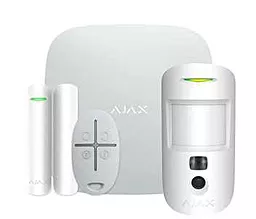 Комплект бездротової сигналізації Ajax StarterKit (Hub / MotionProtect / DoorProtect / SpaceControl) White