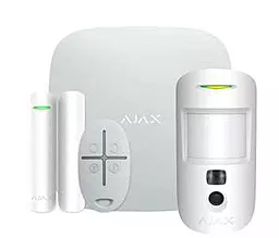 Комплект бездротової сигналізації Ajax StarterKit (Hub / MotionProtect / DoorProtect / SpaceControl) White - фото Комплект бездротової сигналізації Ajax StarterKit (Hub / MotionProtect / DoorProtect / SpaceControl) White