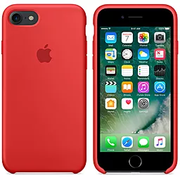Чехол Silicone Case для Apple iPhone 7, iPhone 8 Red - миниатюра 2