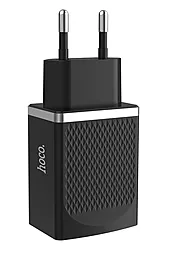 Сетевое зарядное устройство Hoco C43A 2.4a 2xUSB-A ports charger black - фото Сетевое зарядное устройство Hoco C43A 2.4a 2xUSB-A ports charger black