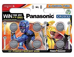 Батарейки Panasonic CR2032 Lithium Power Rangers (CR-2032EL/6BPR) 6шт