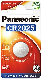 Батарейки Panasonic CR2025 1 шт (CR-2025EL/1B) - фото Батарейки Panasonic CR2025 1 шт (CR-2025EL/1B)
