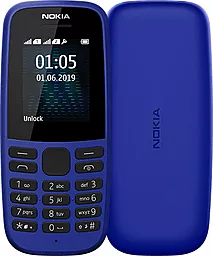 Мобільний телефон Nokia 105 Single sim 2019 (16KIGL01A13) Blue - фото Мобільний телефон Nokia 105 Single sim 2019 (16KIGL01A13) Blue