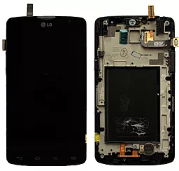 Дисплей LG L80 Dual (D385) с тачскрином и рамкой, оригинал, Black