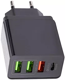 Сетевое зарядное устройство XoKo 36w PD/QC 3xUSB-A/USB-C ports fast charger black (APD-36W01) - миниатюра 4