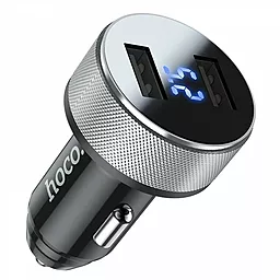 Автомобильное зарядное устройство Hoco DZ5 2.4a 2xUSB-A ports car charger black