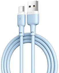 Кабель XO NB208 Liquid Silicone USB-A - Type-C 12w 2.4a 1м cable Blue - фото Кабель XO NB208 Liquid Silicone USB-A - Type-C 12w 2.4a 1м cable Blue