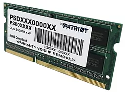 Оперативная память для ноутбука Patriot 4GB SO-DIMM DDR3L 1600MHz (PSD34G1600L2S) - миниатюра 2