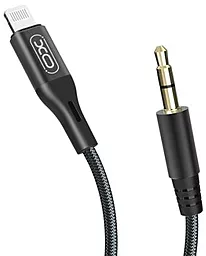 Аудио кабель XO NBR155A AUX mini Jack 3.5mm - Lightning M/M Cable 1 м чёрный