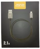 Кабель USB Aspor iPhone 5/6 Nylon (A158) - миниатюра 3