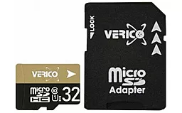 Карта памяти Verico microSDHC 32GB Class 10 UHS-I U1 + SD-адаптер (1MCOV-MAH933-NN)
