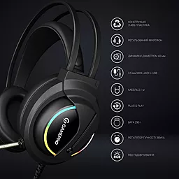 Наушники GamePro HS565 Nitro Black (HS565) - миниатюра 6 Наушники GamePro HS565 Nitro Black (HS565) - миниатюра 6