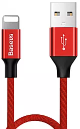 Кабель Baseus USB-A - Lightning 12w 2.4a 0.6м cable Red (CALYW-B09) - фото Кабель Baseus USB-A - Lightning 12w 2.4a 0.6м cable Red (CALYW-B09)