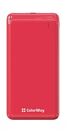 Повербанк ColorWay Slim PD 10000mAh Red (CW-PB100LPG3RD-PD) - фото Повербанк ColorWay Slim PD 10000mAh Red (CW-PB100LPG3RD-PD)
