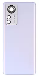 Задняя крышка корпуса Xiaomi 12 Pro со стеклом камеры (матовая) Original Purple - фото Задняя крышка корпуса Xiaomi 12 Pro со стеклом камеры (матовая) Original Purple
