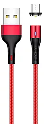 Кабель Usams U29 Magnetic USB-A - micro USB 12w 2.4a 2м cable Red (US-SJ338) - фото Кабель Usams U29 Magnetic USB-A - micro USB 12w 2.4a 2м cable Red (US-SJ338)