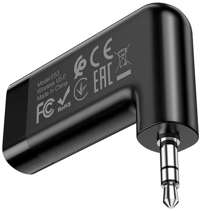 Bluetooth адаптер Hoco E53 Dawn Sound in-car AUX Wireless Receiver Black - фото 3
