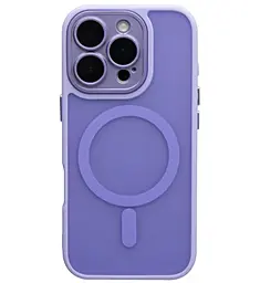 Чехол Case Matte Camera Lens with MagSafe для Apple iPhone 16 Pro Max Purple - фото Чехол Case Matte Camera Lens with MagSafe для Apple iPhone 16 Pro Max Purple