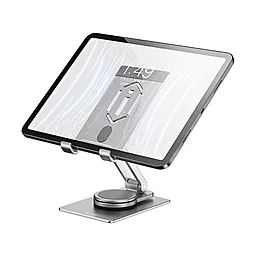 Подставка настольная WiWU ZM107 Desktop Rotation Stand For Tablet up to 12.9 inch Silver - фото Подставка настольная WiWU ZM107 Desktop Rotation Stand For Tablet up to 12.9 inch Silver