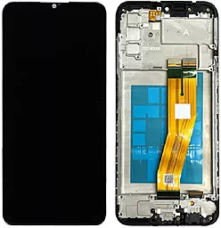 Дисплей Samsung Galaxy A03s A037 (160.5mm) с тачскрином и рамкой, оригинал, Black