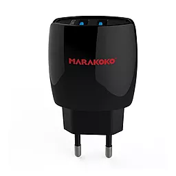 Сетевое зарядное устройство Marakoko MA1 (2USB, 2.4А, 12W) Black